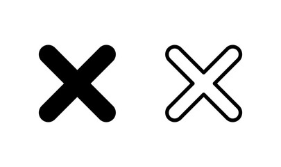 Obraz premium Close icon logo design. Delete sign and symbol. cross sign