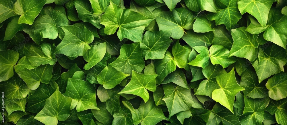 Aufkleber lush green ivy leaves densely packed creating a vibrant textured background with varying shades of g