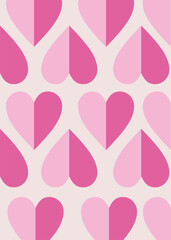 Love Background vector. Pink Hart.