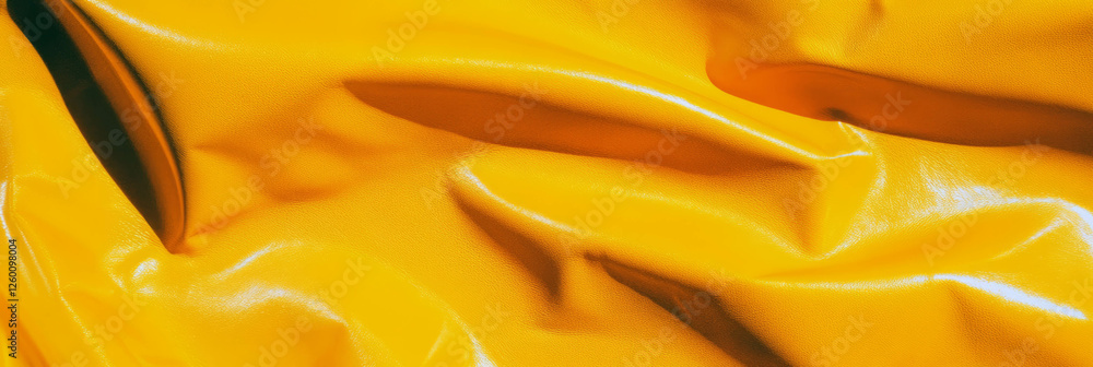 Poster mustard yellow leather with smooth texture and sheen for creative background usage