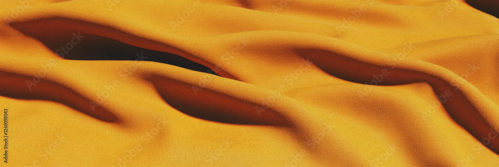 Aufkleber soft mustard yellow suede fabric with textured surface displaying bright highlights