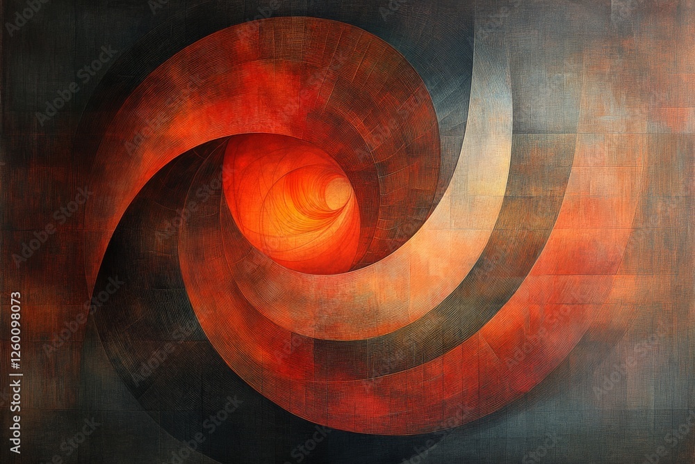 Poster abstract swirl of vibrant colors creating a dynamic visual flow in a contemporary art piece