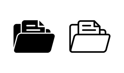 Folder icon logo design. folder sign and symbol