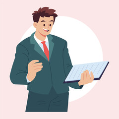 Flat Vector Office Worker