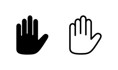 Hand icon logo design. hand sign and symbol. palm
