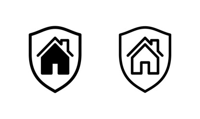 house insurance icon logo design. house protection sign and symbol