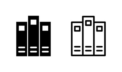 Library icon logo design. education sign and symbol