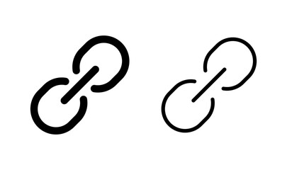 Link icon logo design. Hyperlink chain sign and symbol
