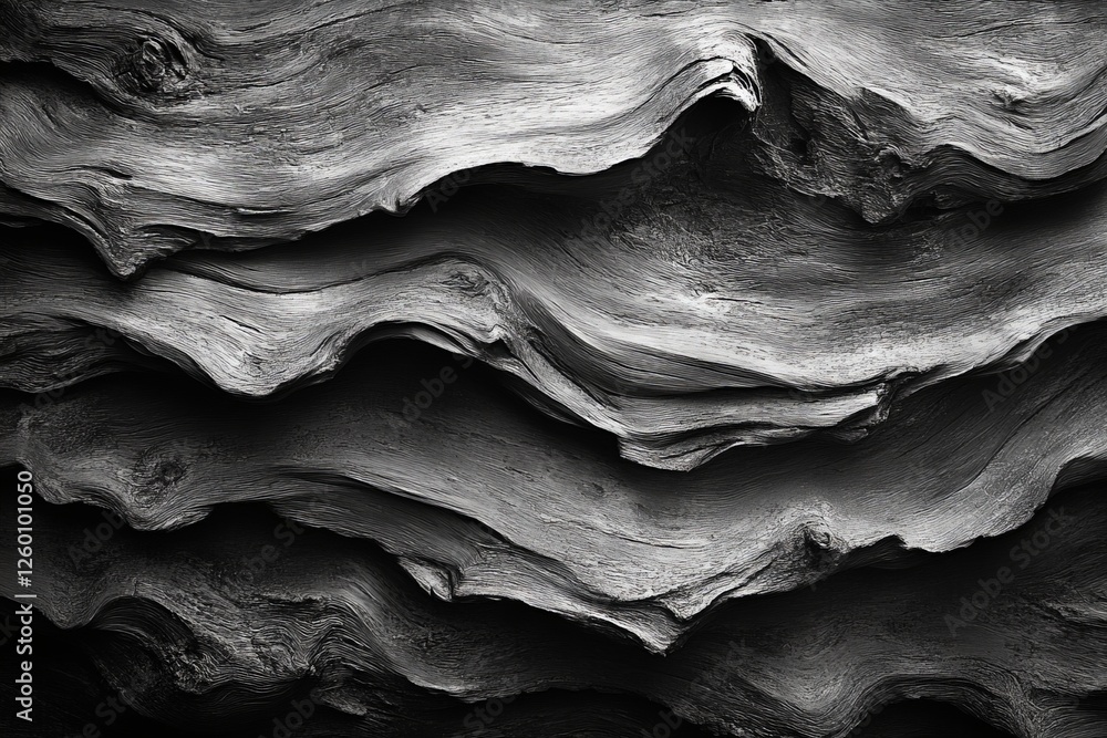Poster textured wood layers create an abstract composition highlighting natural patterns and contrasts in a