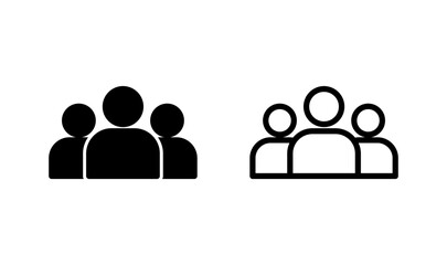 people icon logo design. person sign and symbol. User Icon vector