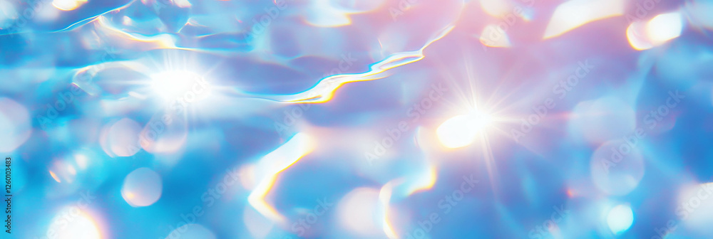 Poster sky blue water with sunlight reflections creating a serene backdrop for various uses