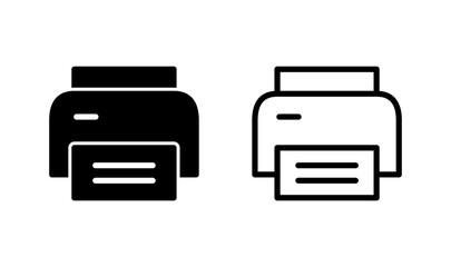 Print icon logo design. printer sign and symbol