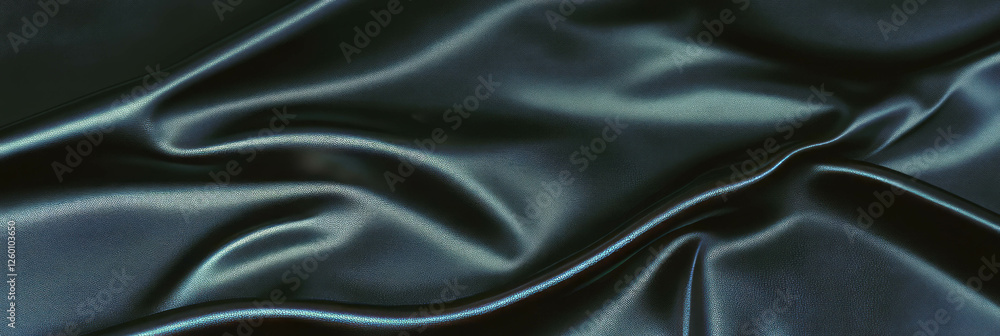 Poster Slate gray leather fabric with smooth surface and subtle sheen for elegant background use