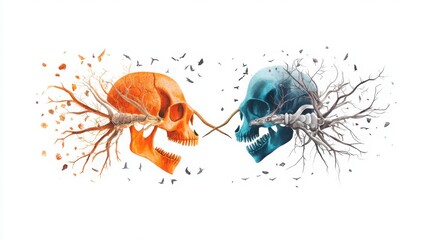 Obraz premium 3D Render of Ancient Mammal Ancestors Versus Modern Mammal Comparison