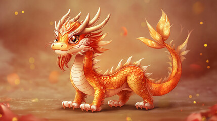 A cute and vibrant cartoon-style Chinese zodiac dragon illustration. Perfect for Lunar New Year, festive decorations, and cultural celebrations. Ideal for greeting cards, children’s books, and digital