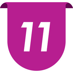 Bullet point number 11 list marker colorful style