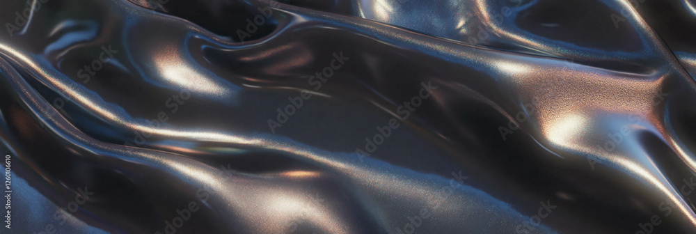 Poster stretched polyester fabric glistens under soft light showcasing its polished texture and movement
