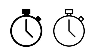Stopwatch icon logo design. Timer sign and symbol. Countdown icon. Period of time