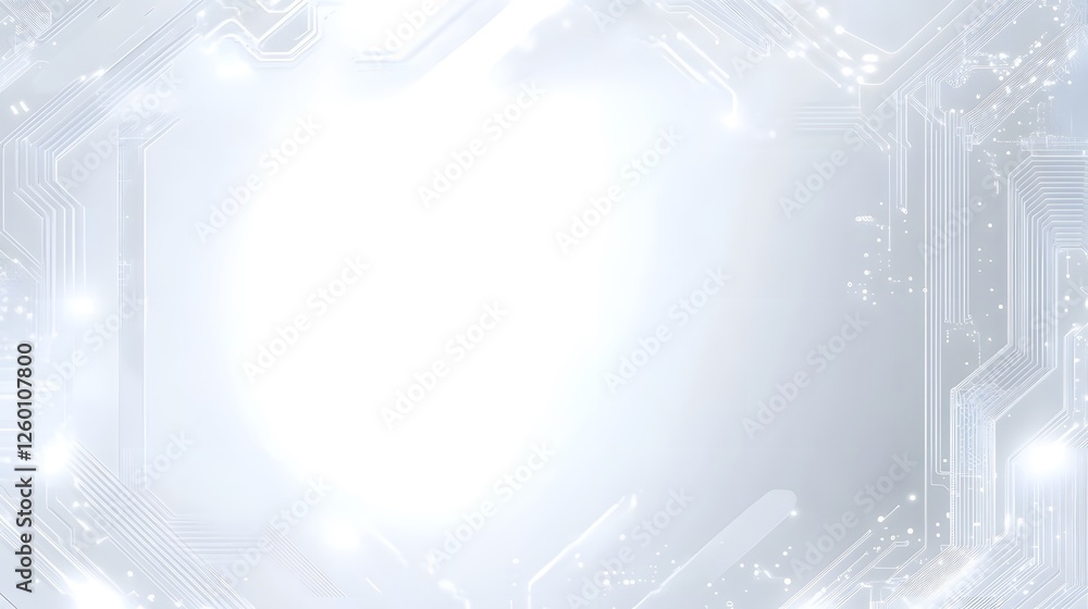 Poster abstract frame composed of circuit board patterns and light