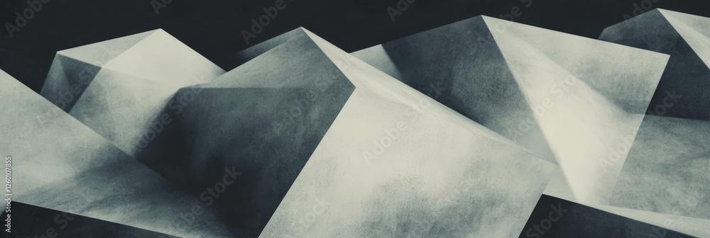 Aufkleber abstract geometric shapes in light gray tones create a striking minimalist texture with depth