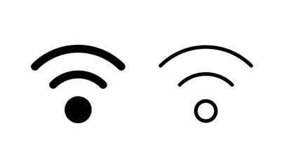 Wifi icon logo design. signal sign and symbol. Wireless  icon