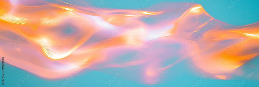 Poster Vibrant swirling bokeh texture with flowing colors and light transitions in an abstract display