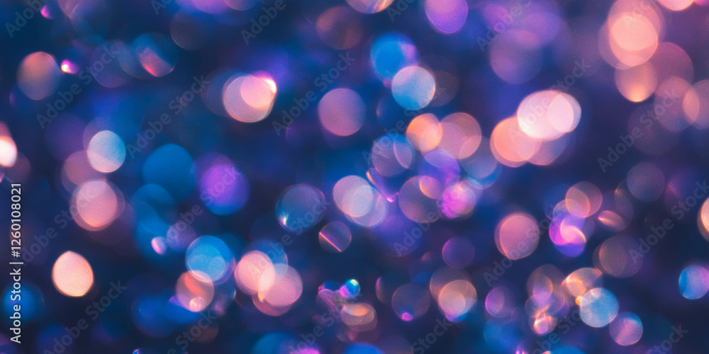 Aufkleber Abstract swirling bokeh with flowing light and vibrant color transitions on a dark background