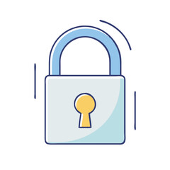 lock icon, lock vector illustration-simple illustration of lock, perfect for lock logos and icons