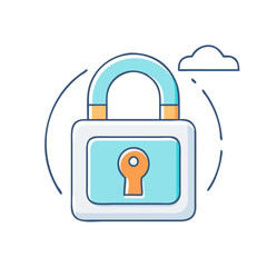 lock icon, lock vector illustration-simple illustration of lock, perfect for lock logos and icons