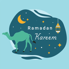 Flat Vector Ramadhan lllustration