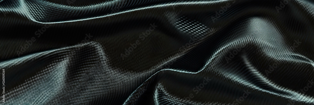 Poster examining the unique textures of ballistic nylon and brushed steel on grainy asphalt background