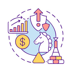 strategic risk icon, strategic risk vector illustration-simple illustration of strategic risk, perfect for strategic risk logos and icons