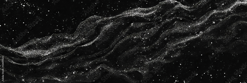 Poster black sand texture featuring fine ash with smooth and low reflective qualities