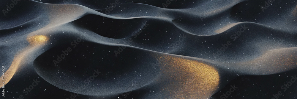 Poster black sand texture with smooth pebbles creating a unique natural landscape