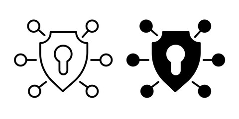 Cybersecurity icon. Lock icon set
