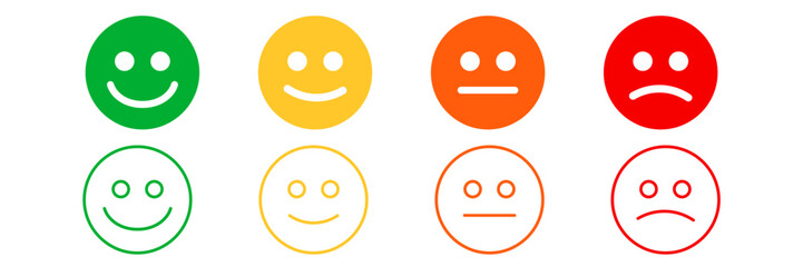 Review icon. emotion icon set