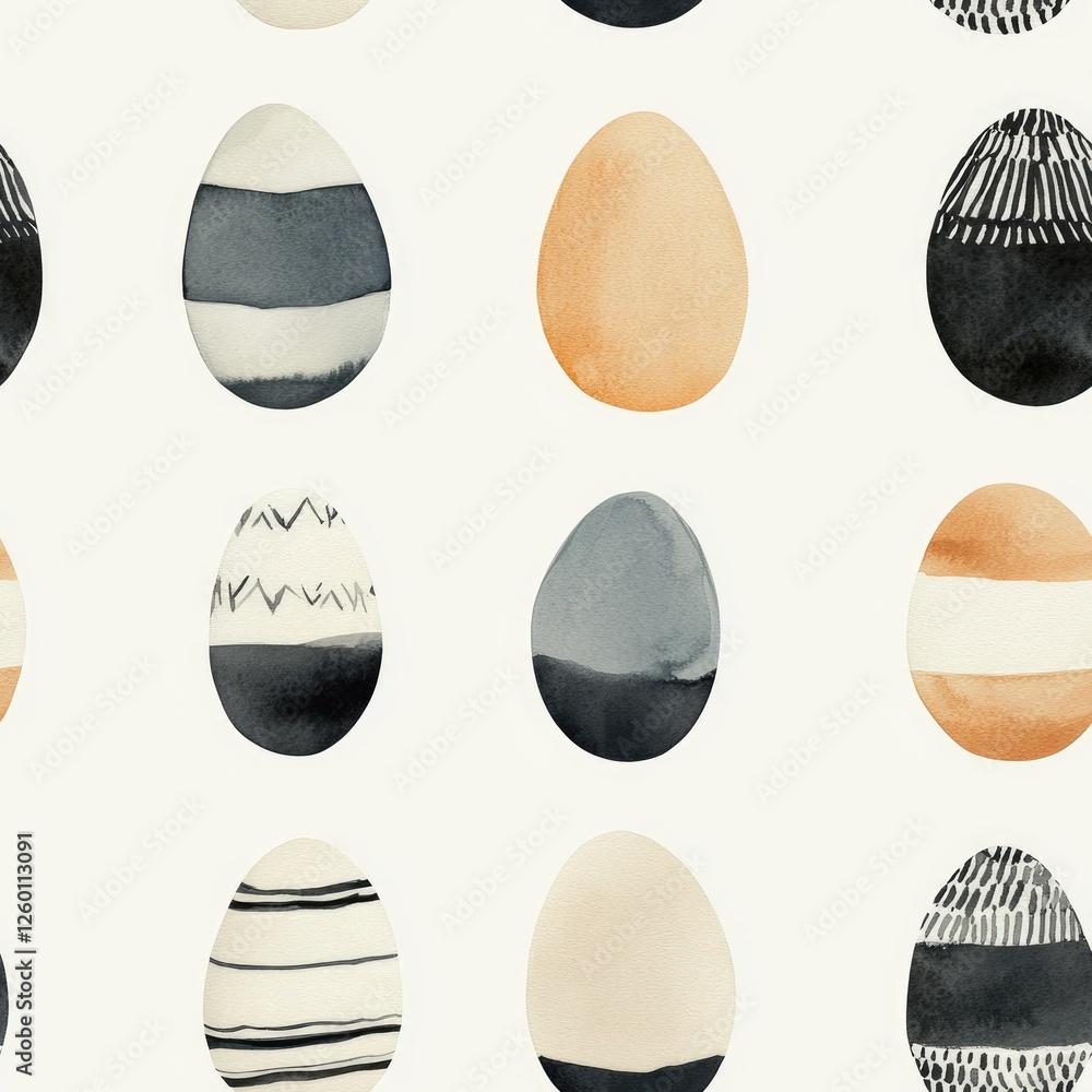 Aufkleber a collection of painted eggs with different patterns and colors