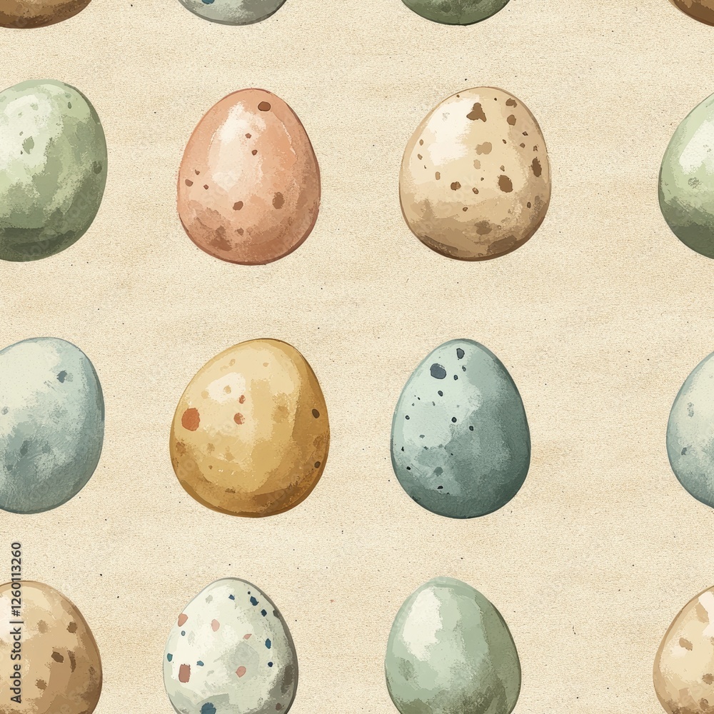 Poster a pattern of eggs with different colors and sizes