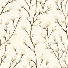 A watercolor painting of a tree with white flowers