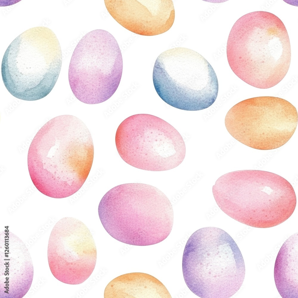 Poster a colorful pattern of eggs with different colors and sizes