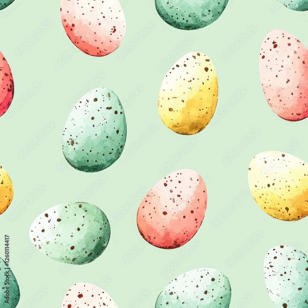 Aufkleber a pattern of eggs with different colors and sizes
