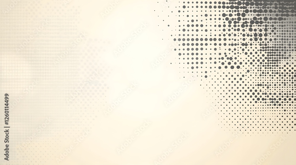 Poster abstract background featuring halftone dot patterns in varying densities