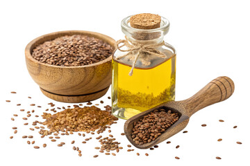 flaxseed oil in a isolated on transparent background png