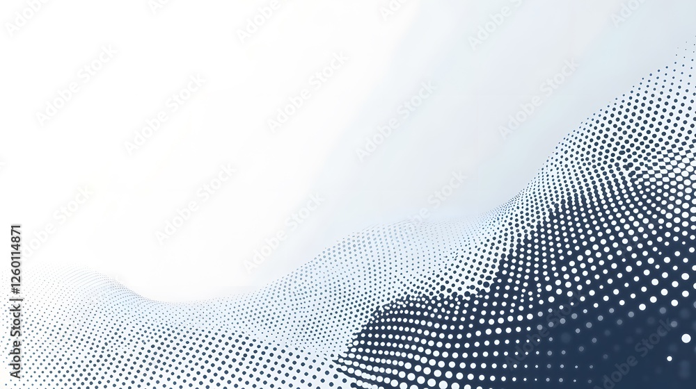 Aufkleber abstract wave pattern created with tiny white and blue dots
