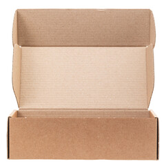 Open Cardboard Box isolated on white