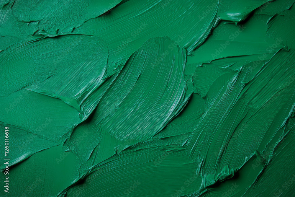Poster bright green texture with smooth surface against black background in a striking arrangement