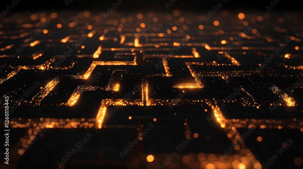 Poster advanced firewall technology visualization digital environment abstract compressed scale futuristic 