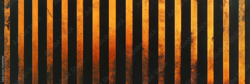 Poster brown striped tablecloth with coarse texture and thin vertical lines enhancing dining aesthetics