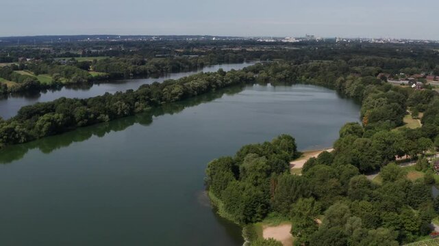 Hamburg Allerm&ouml;he Eichbaumsee aus der Luft