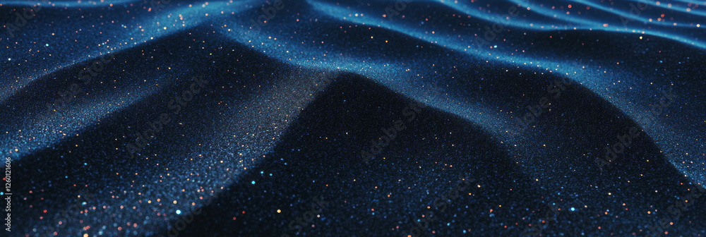 Poster compacted black sand texture featuring smooth surface with implied tire tracks